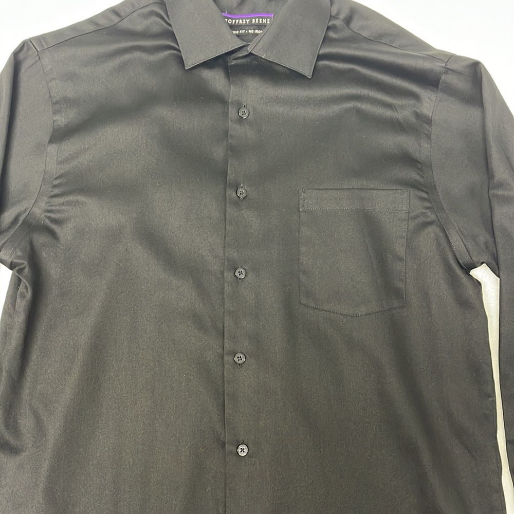 Geoffrey Beene Classic Fit Dress Shirt Black sz 15.5 x 32/33 - Picture 3 of 8